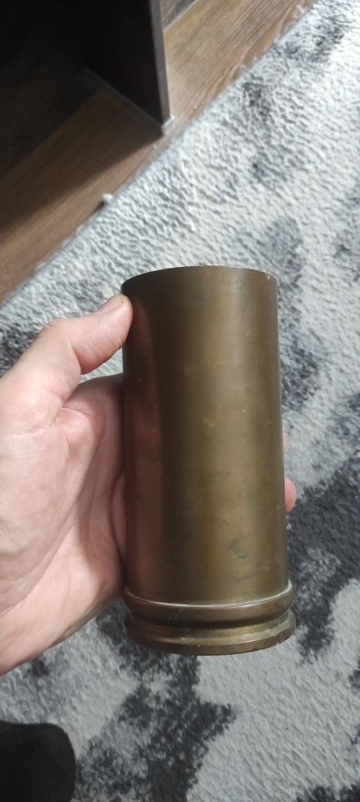 Stara łuska z mosiądzu 65 mm Moździerz amunicja armata