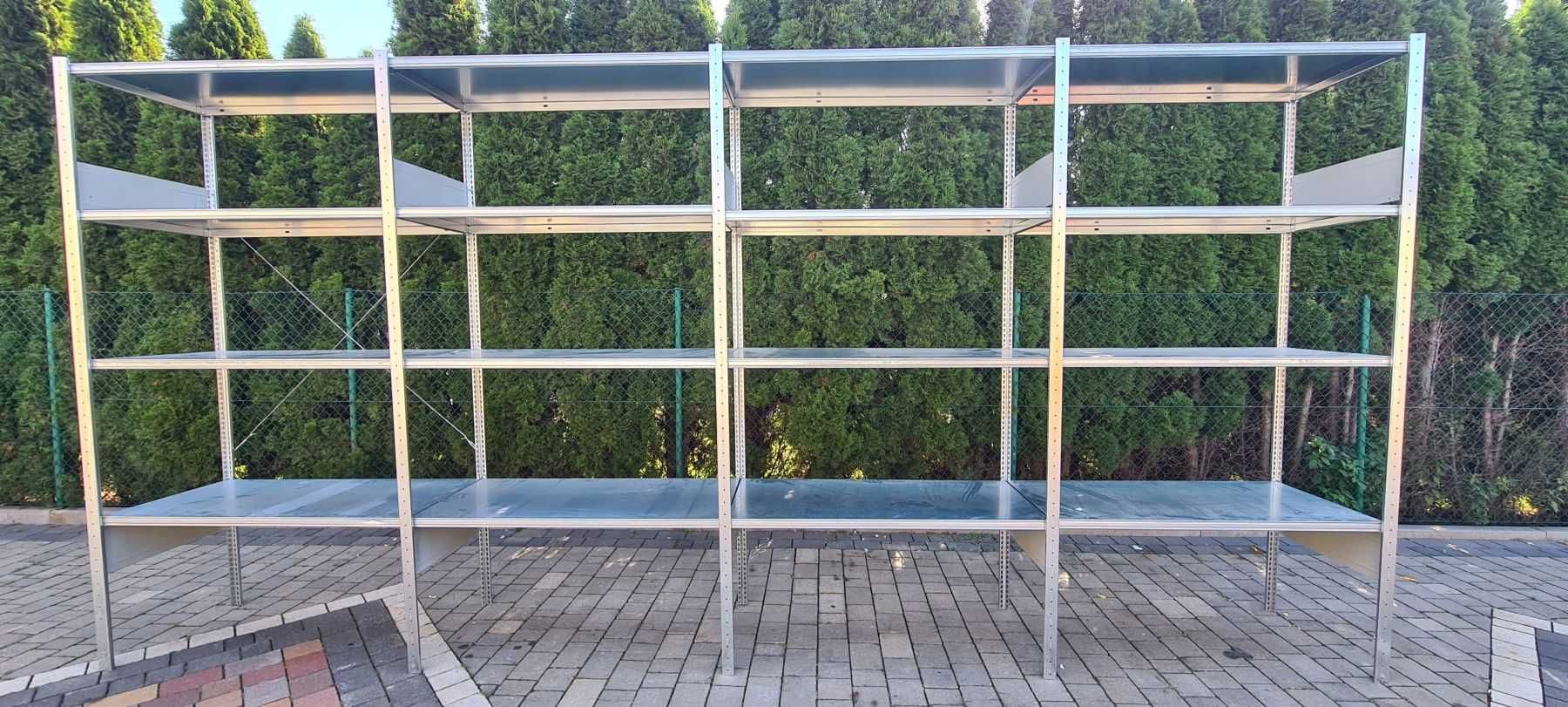 Regały półkowe z demontażu używane 60gł x540x200-300cm wys