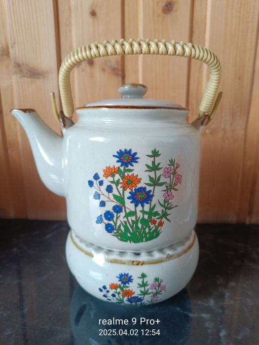 Zestaw do kawy porcelany Chodziez Dzbanek z podstawką i podgrzewaczem