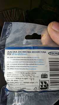 Złączka zaciskowa redukcyjna PEX 16x20 10sztuk