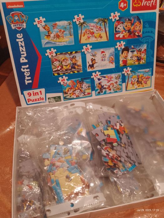 Пазли "Щенячий патруль" 9 в 1.  TREFL Польща