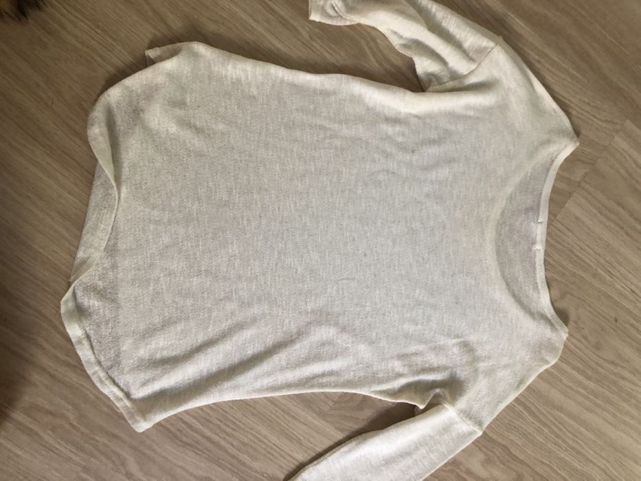 Bluzka koszulka River Island xs 34 xxs 32 ćwieki serce cyrkonie ecru