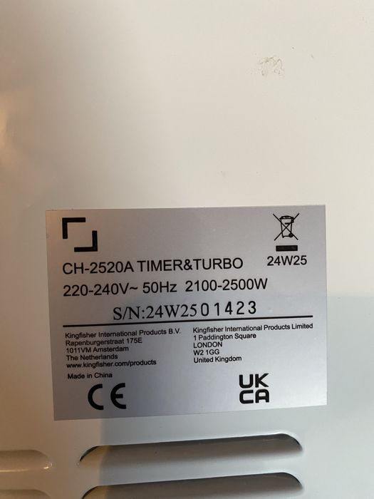Grzejnik konwektorowy 2500 W