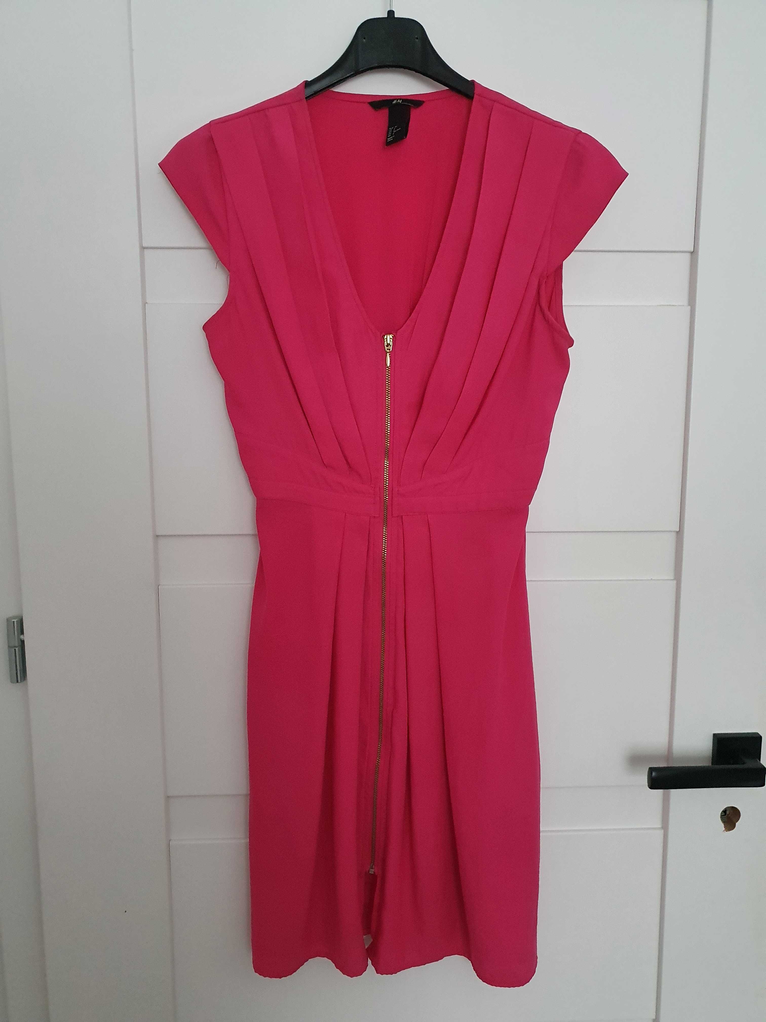 Sukienka H&M r. S/M fuksja neon