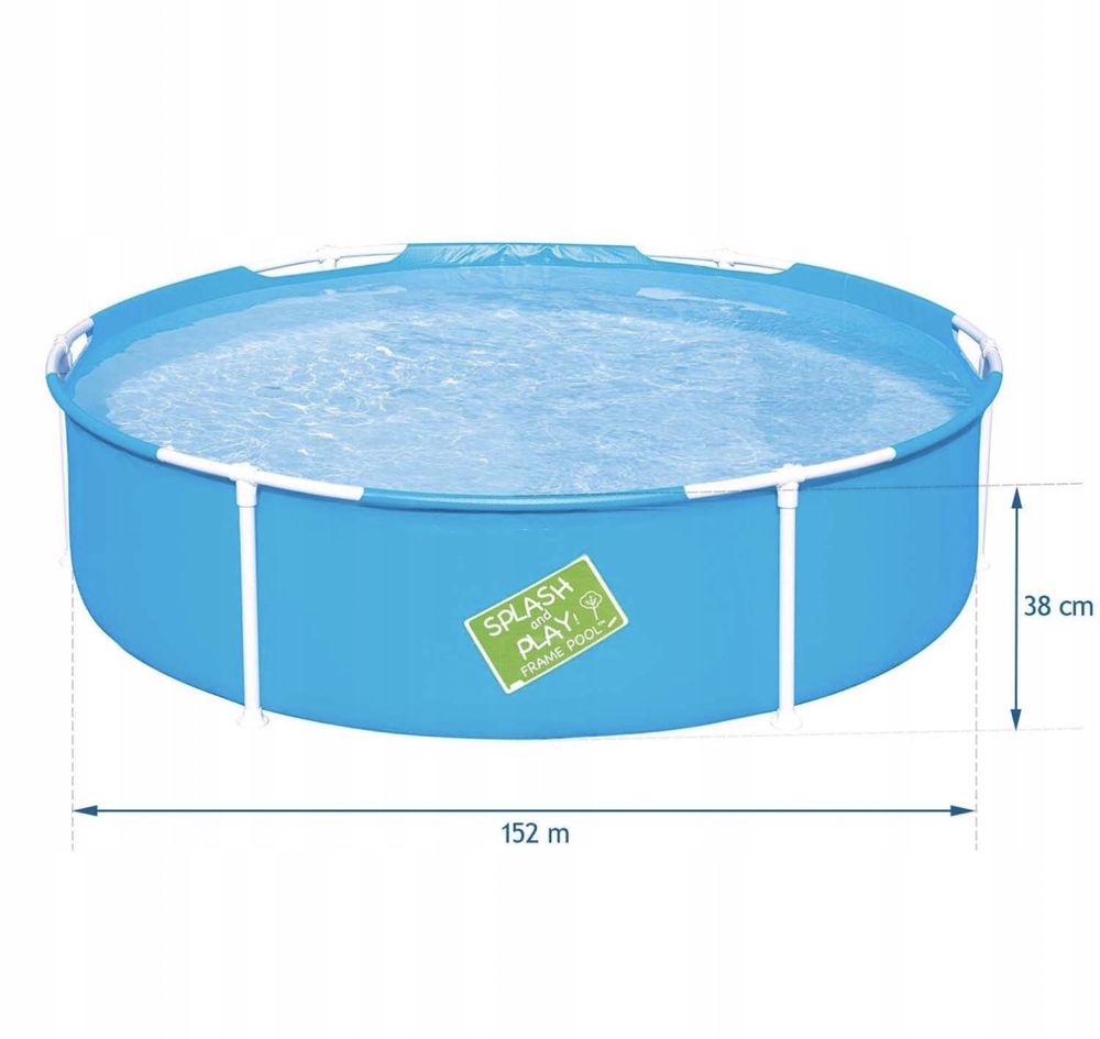 Basen stelażowy okrągły Bestway  152 x 152 x 38 cm 580 l dla dzieci