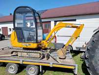 minikoparka JCB 8018 =  sprawna gotowa do pracy = rozsuwane gąsienice