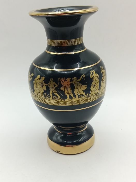 Wazon Grecja czarna ceramika 24 K