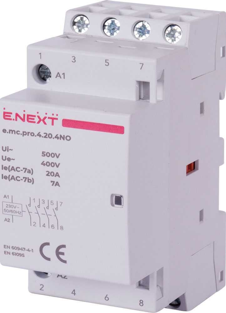 Stycznik modułowy PRO 4p 20A 4NO 230V