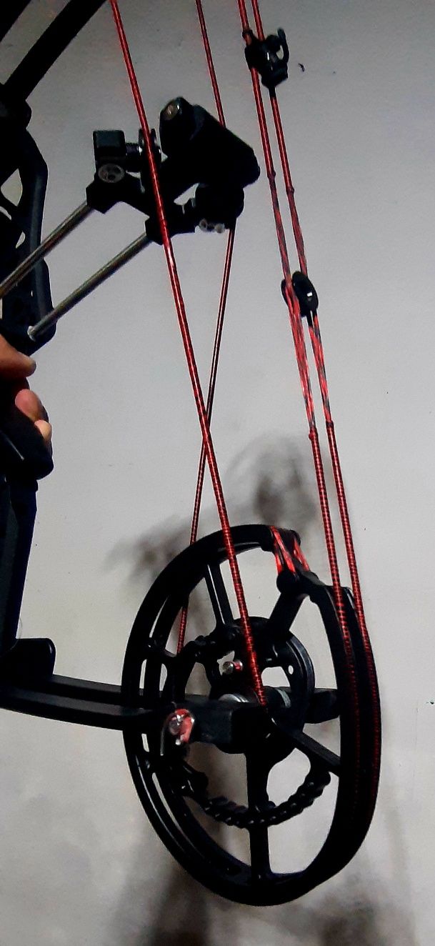 Arco compound compacto 60lbs com laser e flashlight