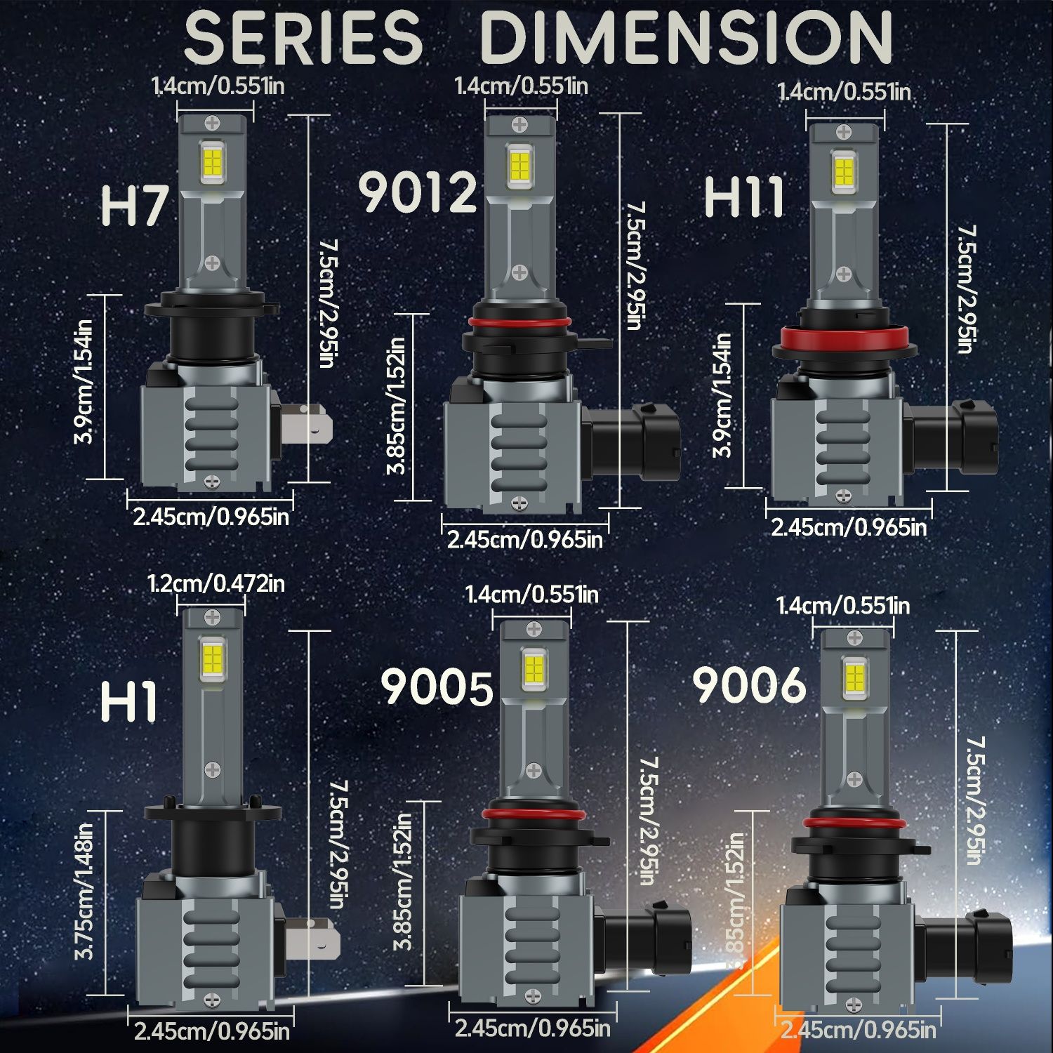 Автомобильная светодиодная LED лампа H11 6000K