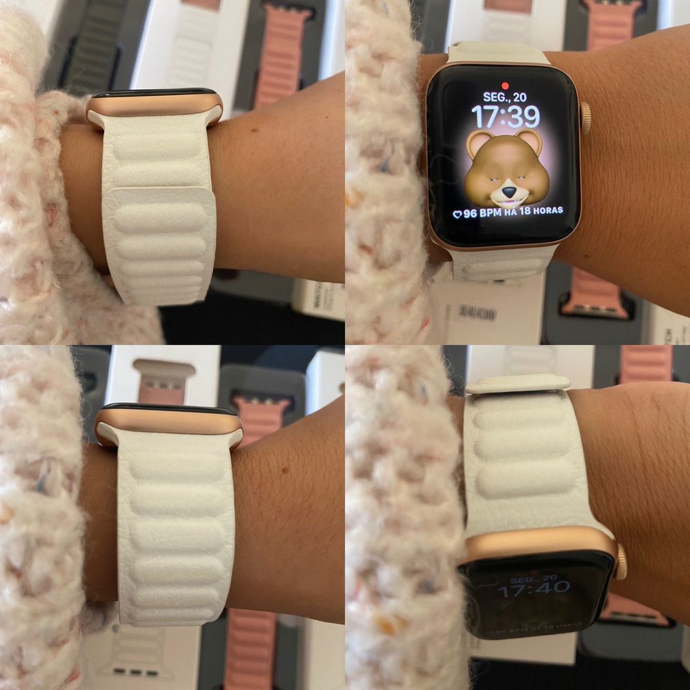  Braceletes Apple Watch em pele com ímanes moldados