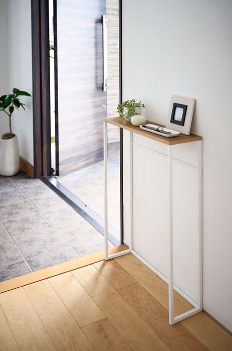 Konsola stolik z metalu Tower 60x81x19 cm biała WESTW!NG