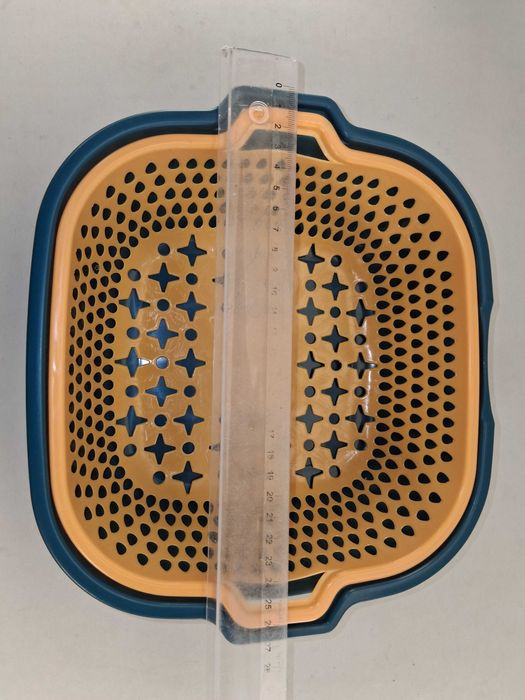 N149 Zestaw 4 Kompletów Miska + Durszlak Ociekacz Plastikowe Nowy