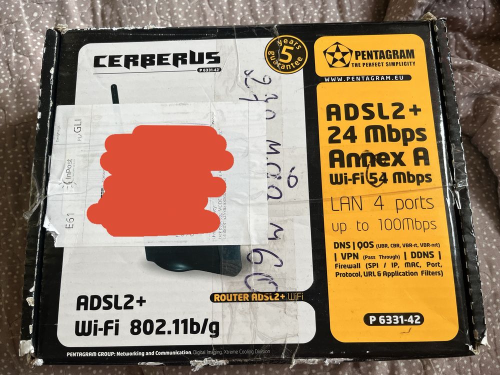 Router Cerberus P 6331-42 ADSL2+/Wi-Fi