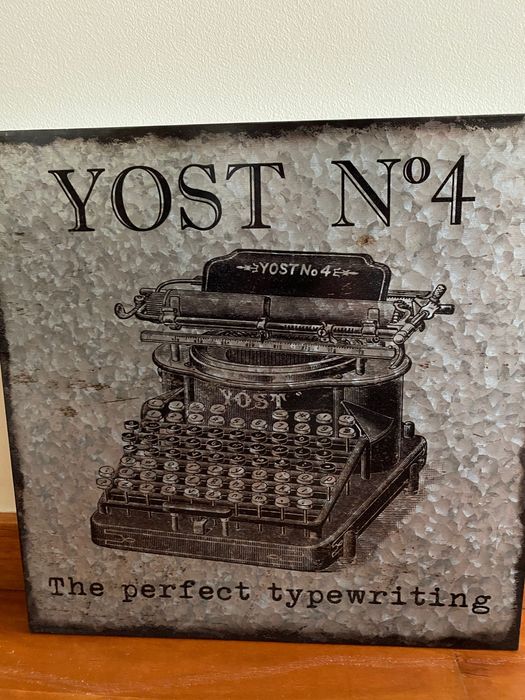 Tela de metal com impressão vintage