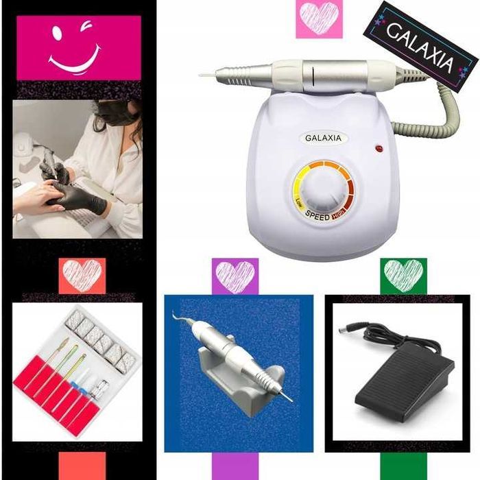 Profesjonalna Mocna Frezarka Do Paznokci 65W Manicure Pedicure Frezy