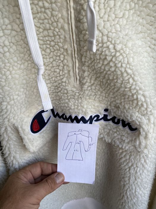 Оригинал мужская кофта худи толстовка champion sherpa шерпа шиншилла