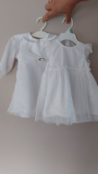 Sukienka na chrzest rozm 68 zestaw