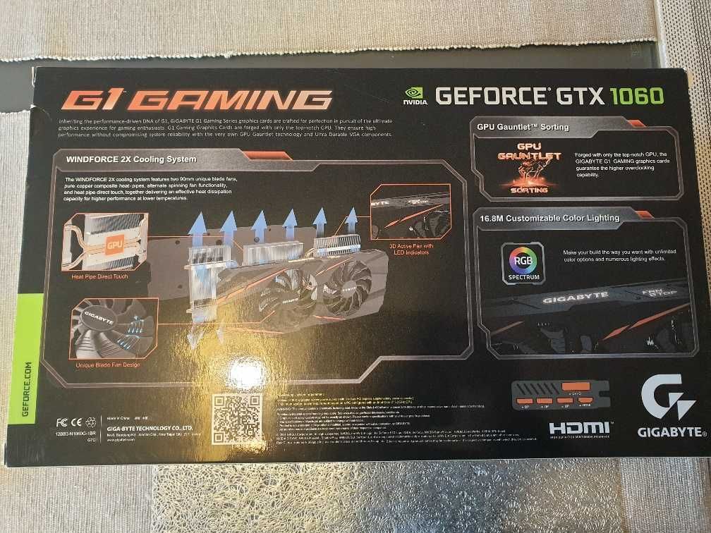 Karta graficzna Gigabyte GeForce GTX 1060 G1 Gaming 6GB GDDR5