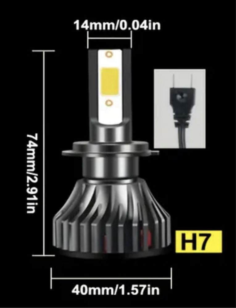 H7 Lâmpadas De Farol LED Luz Branca 20000lm