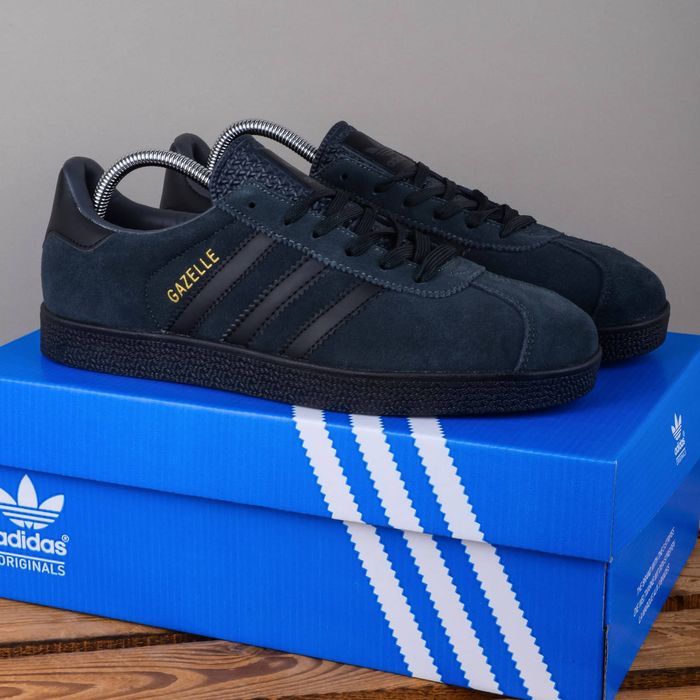 Adidas Gazelle original колір графіт натуральна замша (кросівки, кеди)