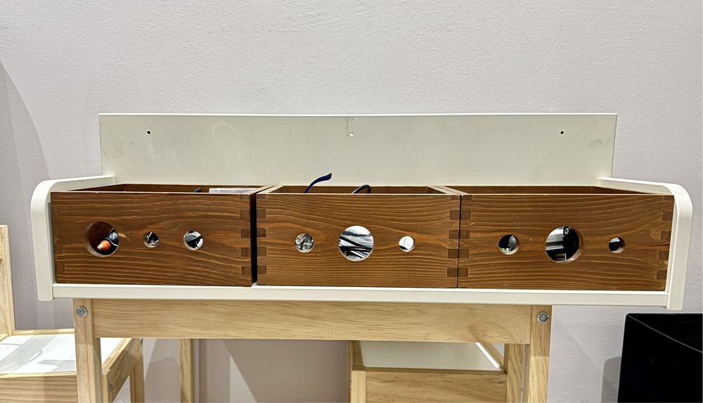 Zestaw mebli dziecięcych PINIO - szafa, komoda, regał i półka