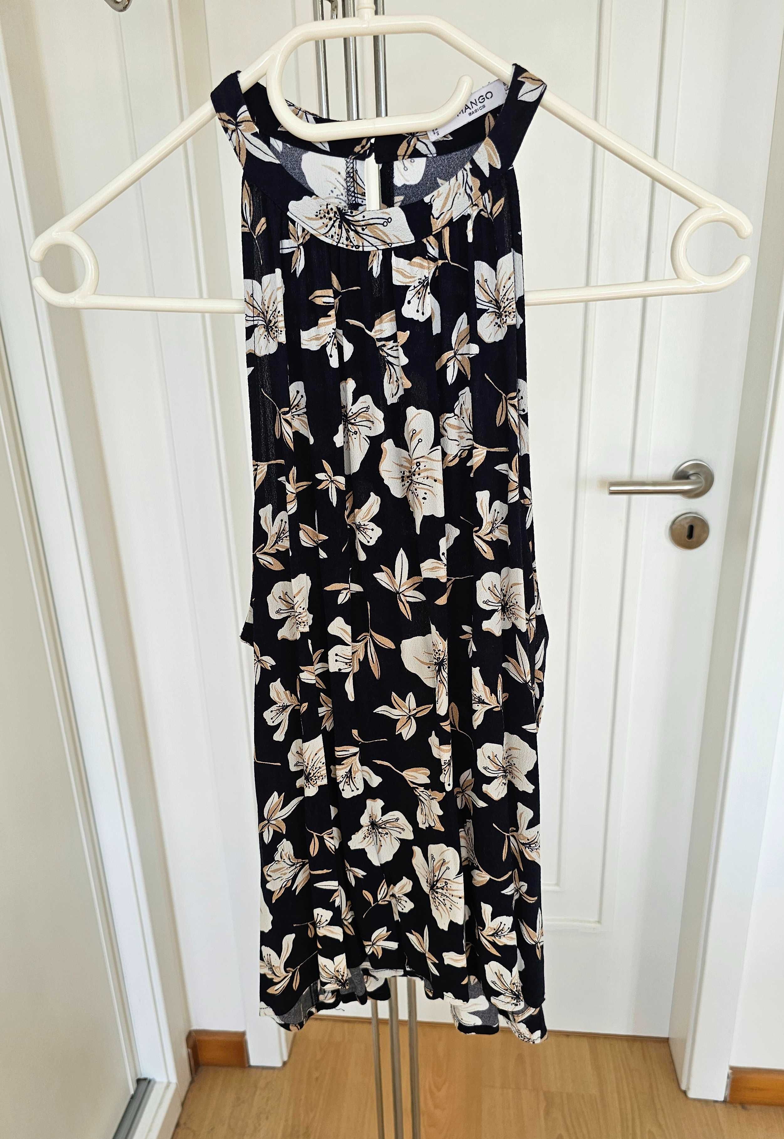 Top azul-escuro estampado da Mango