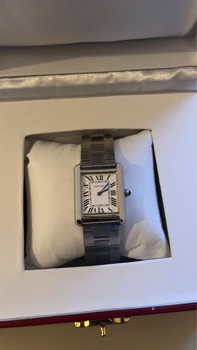 Relogio Cartier Tank silver edition