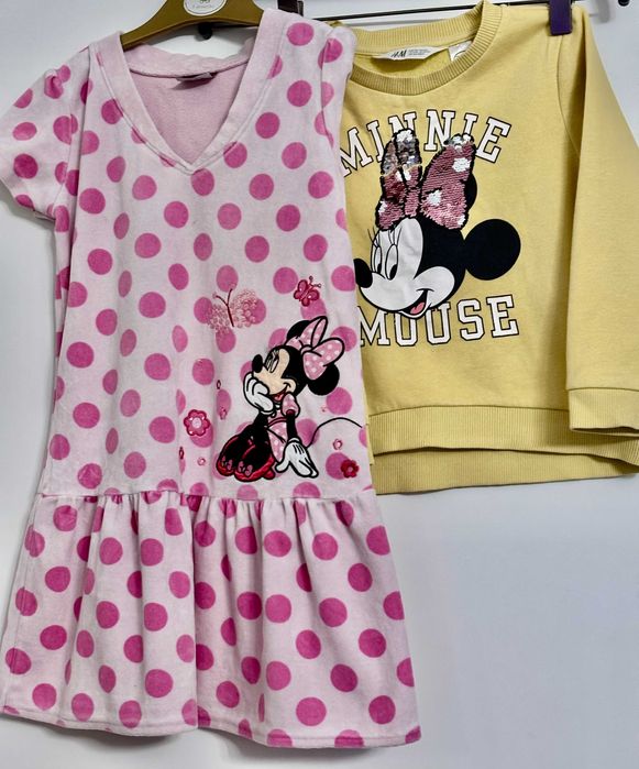 Minnie MOUSE, MYSZKA MINNIE sukienka bluza CEKINY interaktywne