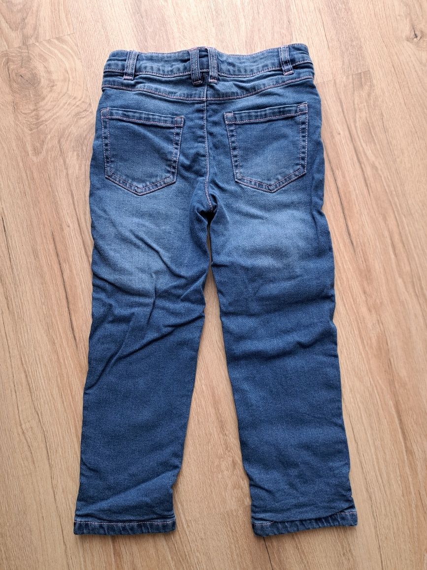 Bugs&Hugs spodnie jeansowe jeans ocieplane dziewczęce rozmiar 104 110