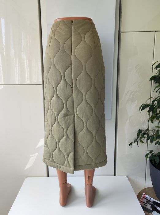 Zara стьобана бавовняна спідниця міді S/M/L