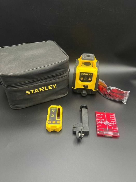 Laser rotacyjny Stanley samopoziomujący czerwony STHT77616 + statyw