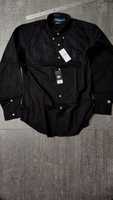 Koszula POLO Ralph Lauren nowa czarna z haftem rozm L Custom Fit
