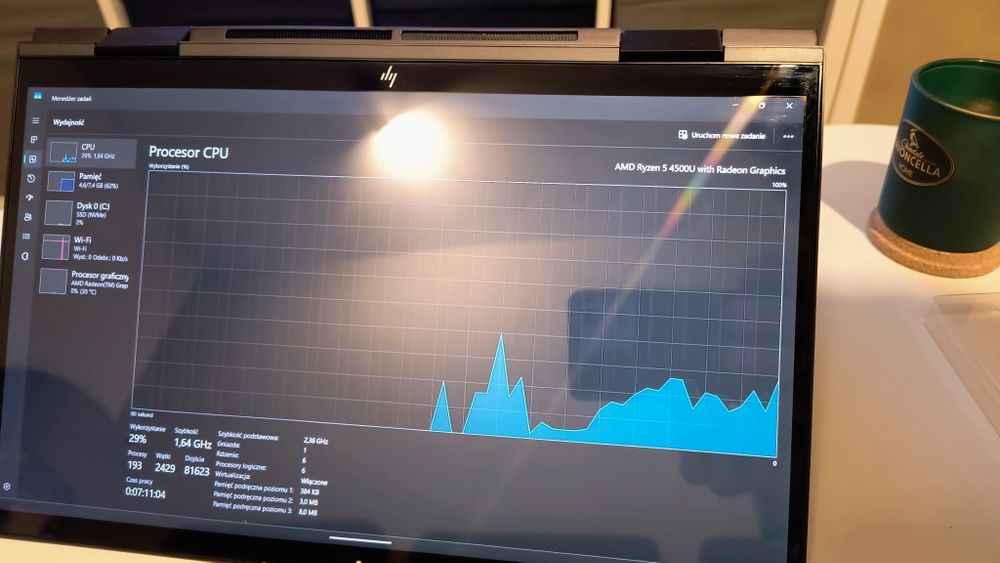 Laptop 2w1 HP envy x360 13.3" Ryzen 5 4500U 512 GB SSD 8 GB Windows 11