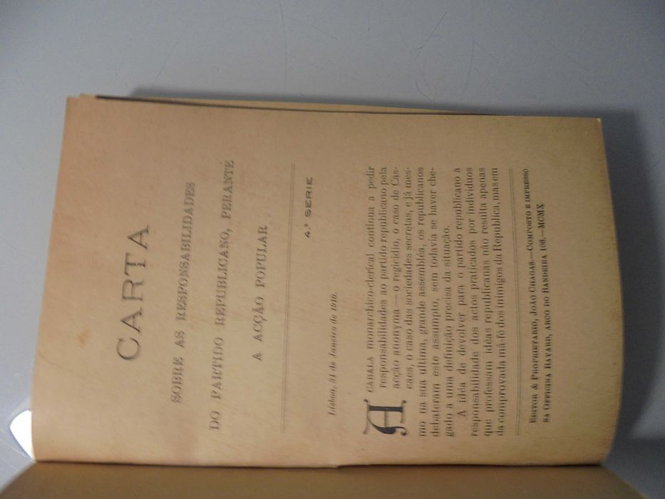 Chagas (João);Cartas Políticas
