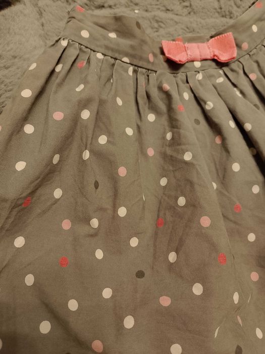 Spódnica 104 szara kropki H&M
