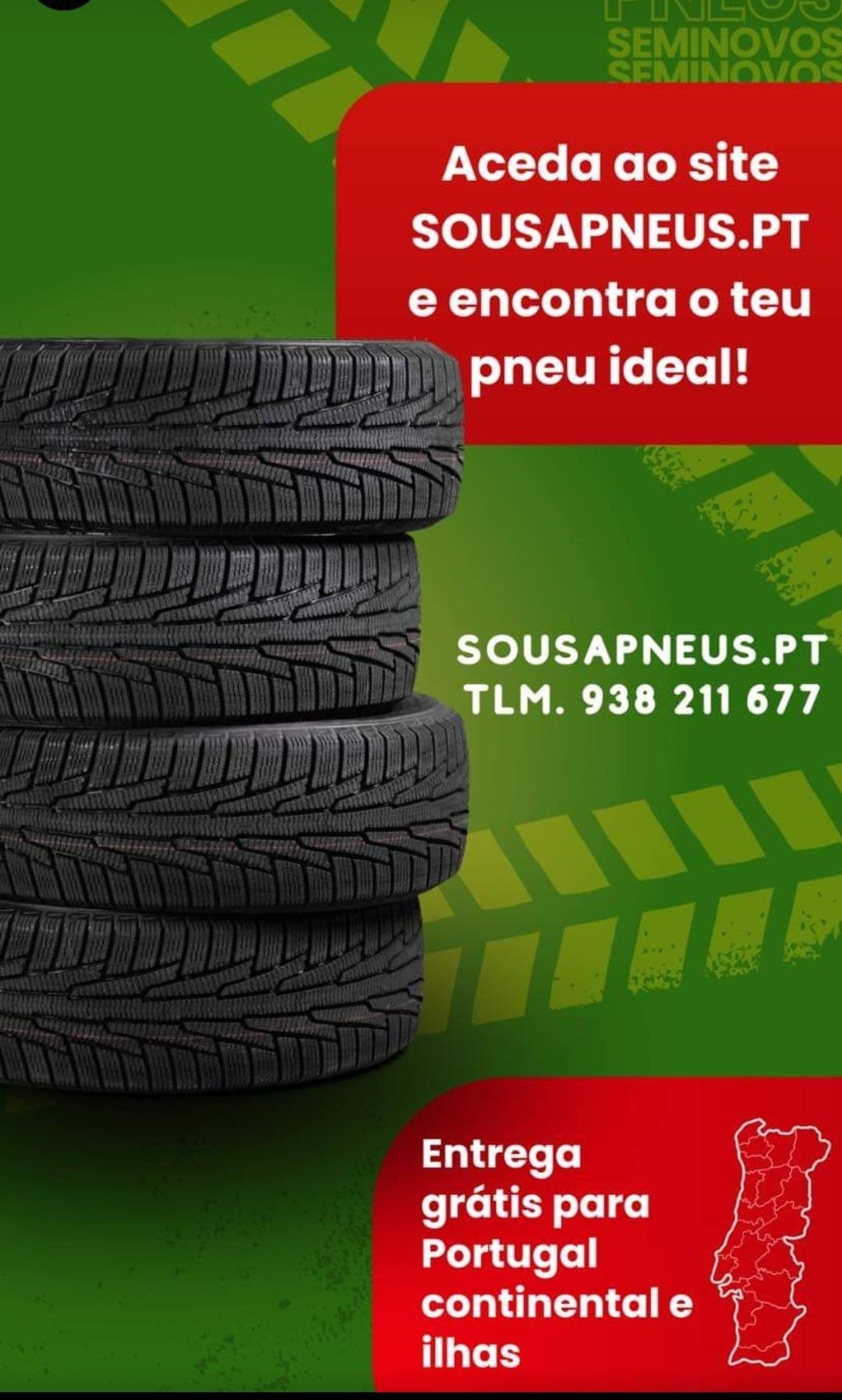 Pneus semi novos a preços bombásticos - Oferta da entrega