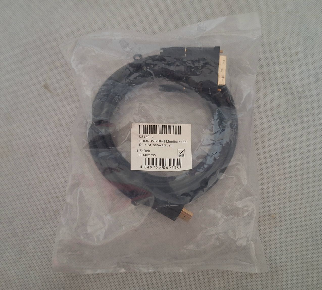Kabel HDMI - DVI 2m K5432.2