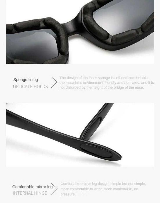 Okulary sportowe taktyczne z gąbką.