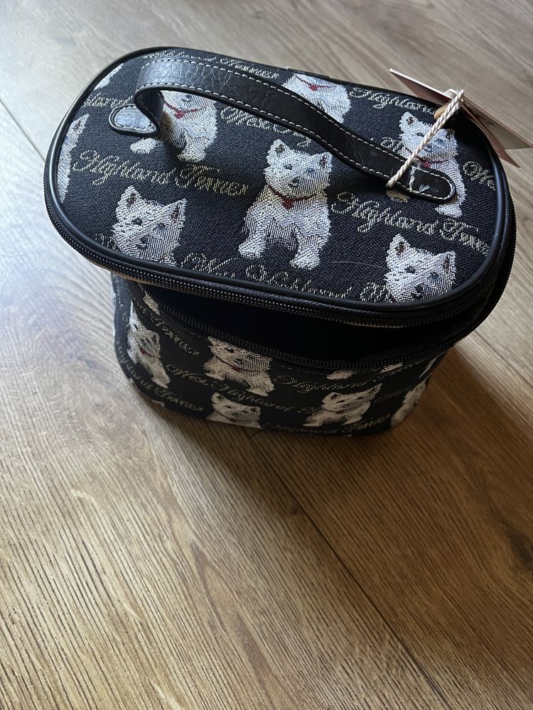 Kosmetyczka Signare Tapestry Vanity Bag - motyw z psem