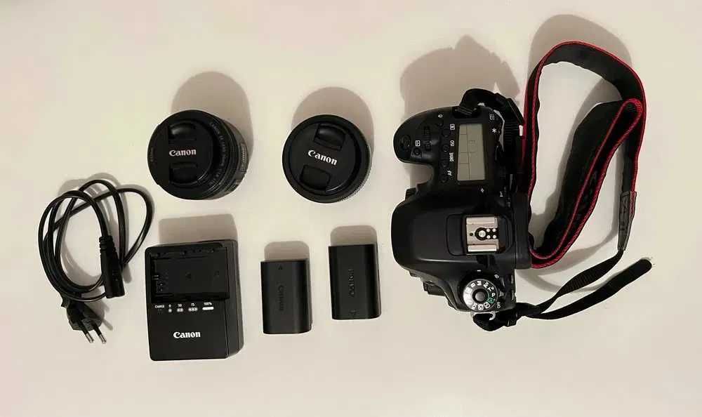Canon EOS 80D + Lentes + Acessórios – Kit Completo!