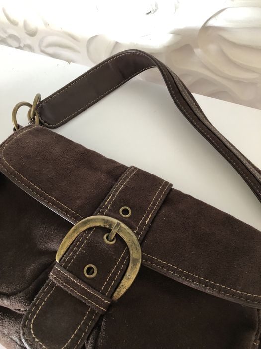 Сумка колір шоколадний, під замш