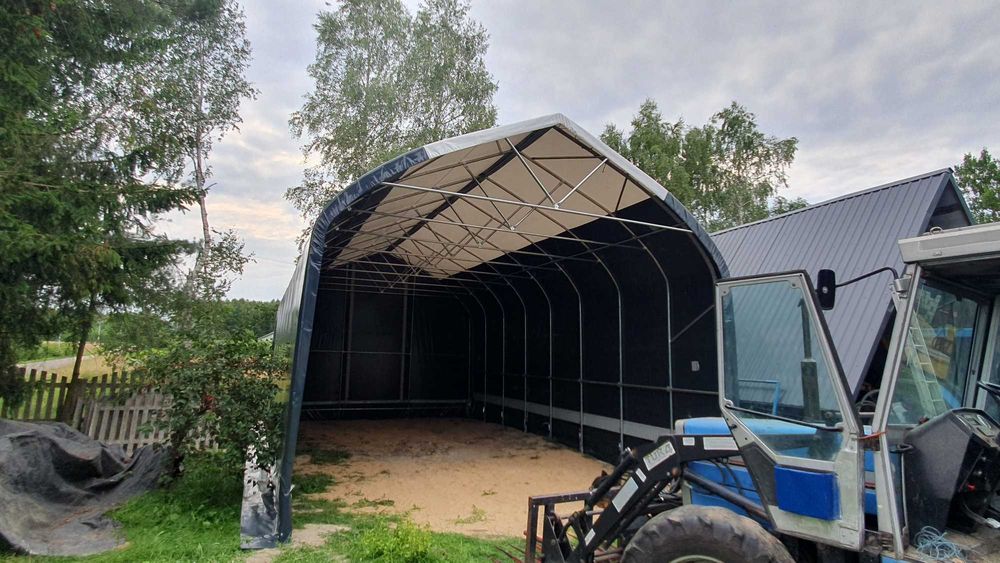 Hala łukowa 6x15x5,3 na bele garaż wiata hangar magazyn namiotowa