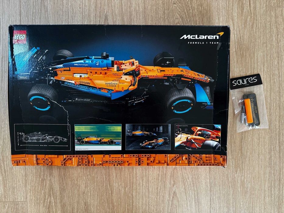 Lego 42141 McLaren Formuła 1 Nowy Zestaw + Uchwyt Ścienny