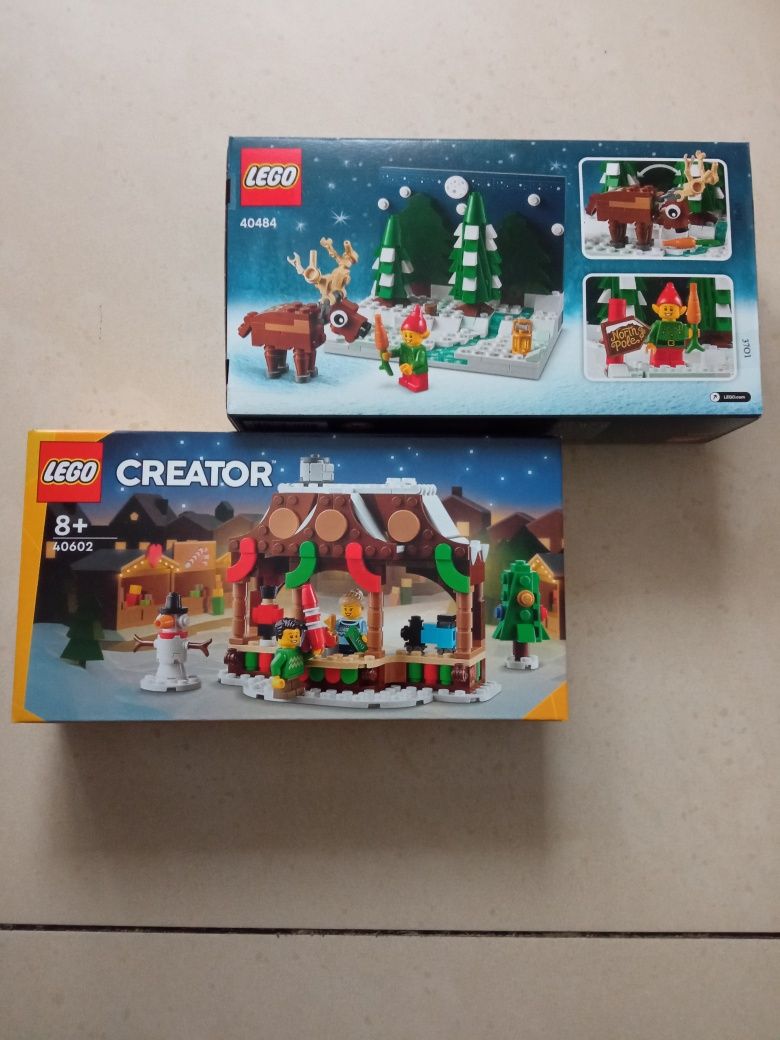 Nowe LEGO Creator 40602 Zimowe stoisko i LEGO 40484 Podwórko Świętego