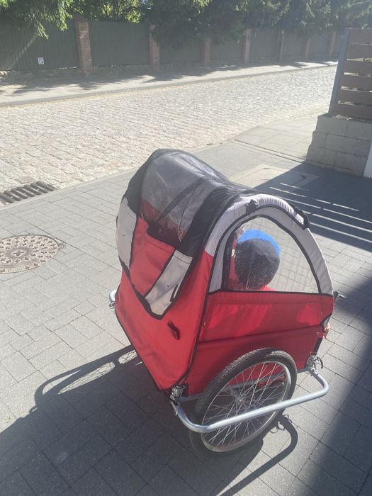 Przyczepka rowerowa dla dzieci, Riksza do roweru, wózek rowerowy