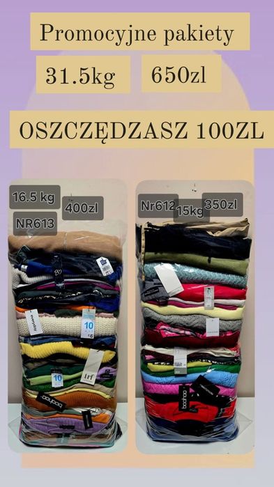 Pakiety odzieży damskiej używanej