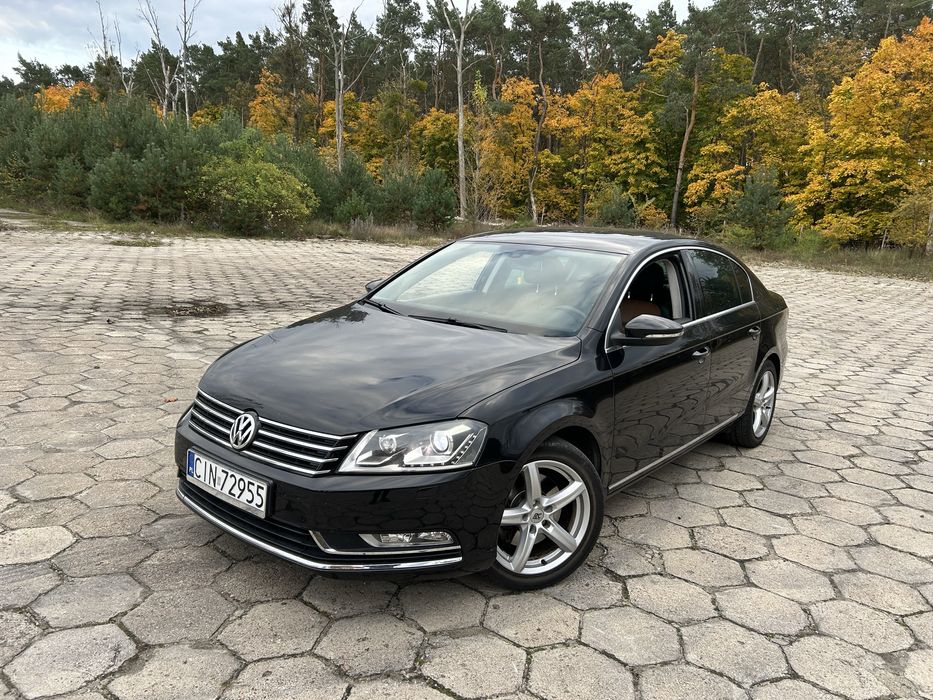 VW Passat B7 DSG II 2.0 TDI Highline 4xgrzane Karmel Skór Hak Bi Xenon