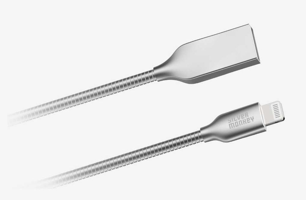 Kabel USB - Lightning 1m Metalowy Oplot IPhone iPad Nowy