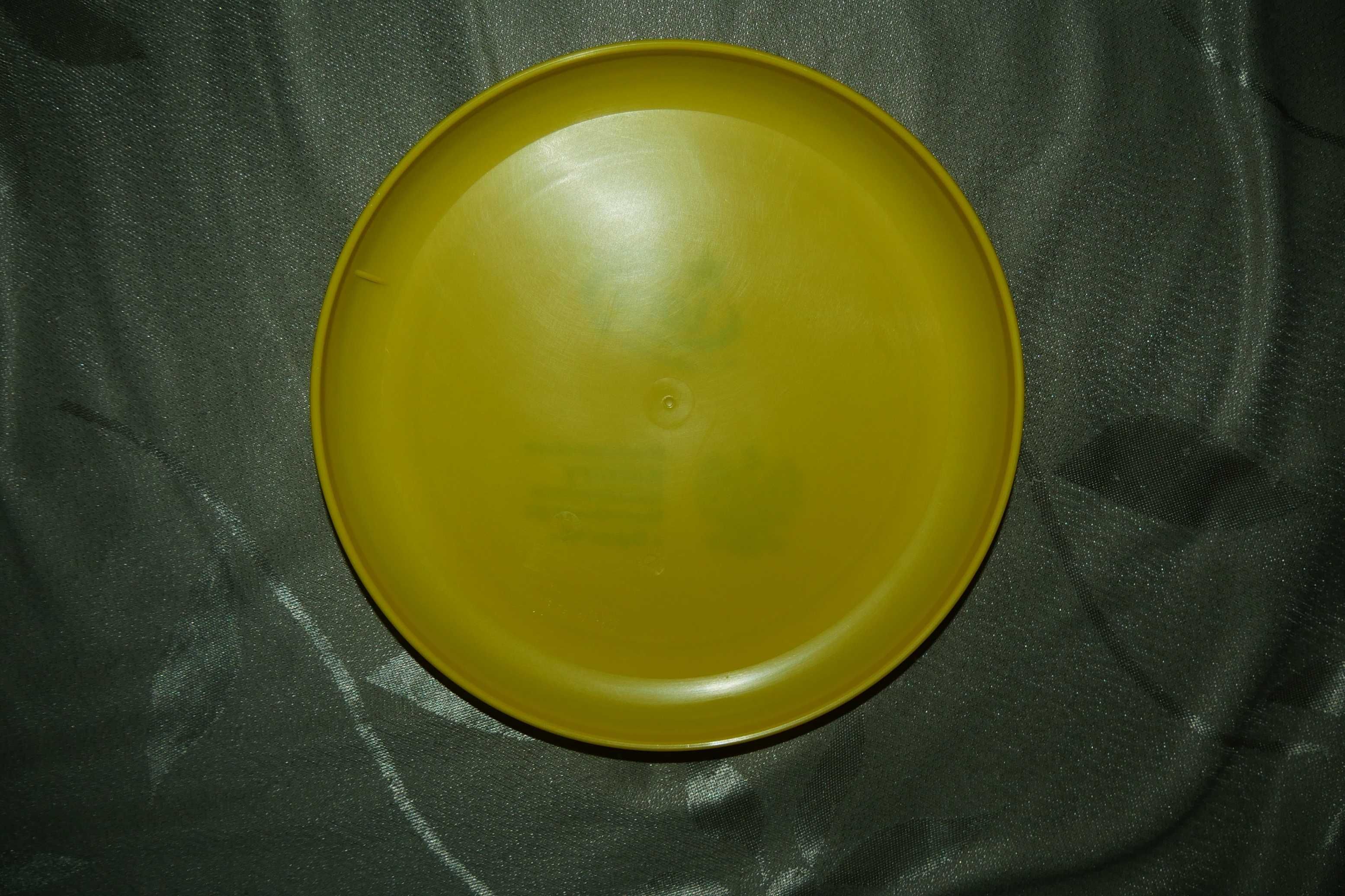 Nowy dysk latający frisbee twardy żółty słoneczny logo Orzeł RP
